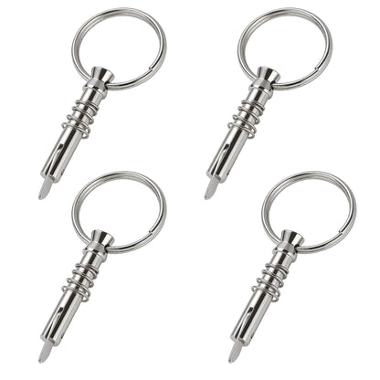 Laorde Bimini Top Quick Release Pins 1/4 inch Diameter with Drop Cam and Spring, Usable Length 0.9 inch, Full 316 Stainless Steel, Marine Hardware (4 PCS)