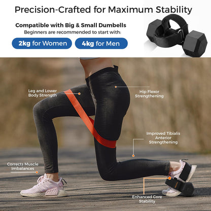 2pcs Monkey Foot Dumbbell Attachment For Glute Kickback Women's Leg Exercise Workouts At Home Adjustable Ankle Gym Strap Foot Weights Lifting Attachments Equipment For Men Hamstring Curls