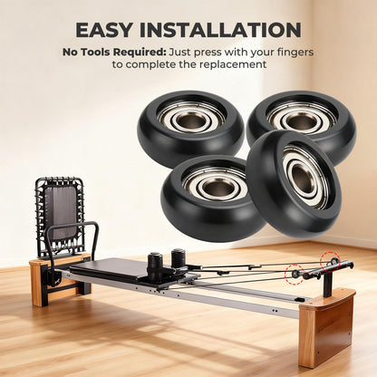 YIBEICO Roller Wheels for Aero Pilates Reformer, Replacement Roller Wheels for Pilates Reformer Machines, Smooth and Quiet Glide