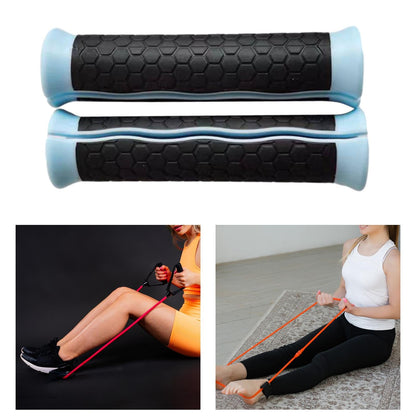 Aymzbd 2X Resistance Band Handles, Exercise Bands Handles, Protect Your Hands, Blue