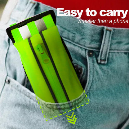 Oeyliz Running Belt Running Phone Belt for Women and Men Phone Holder Runners Pouch Waist Belt Reflective Runners Belt Money Belt Exercise Waist for Workout Jogging Running Gear Accessories (Green）