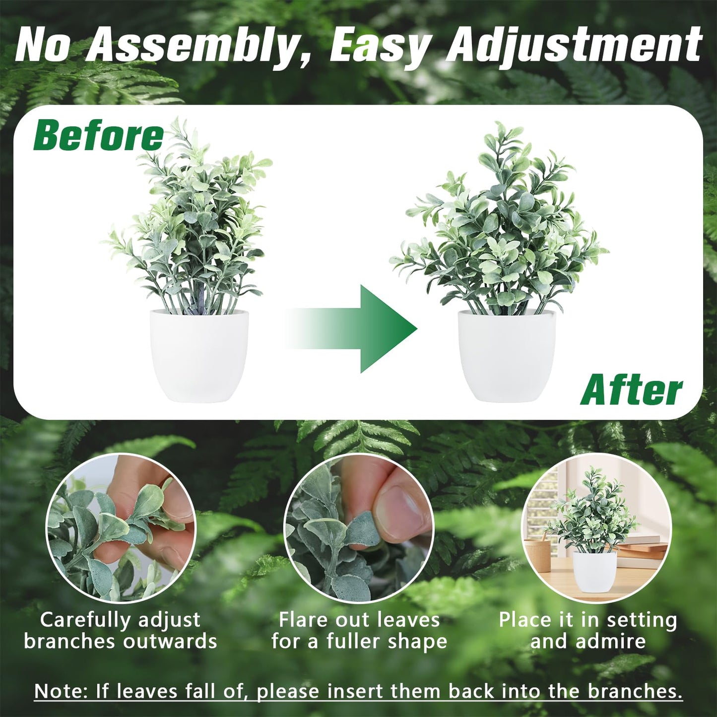 TngsChryxia 6pcs Mini Fake Plants Office Decor for Women, Small Artificial Plants Home Spring Decor Living Room, Indoor Small Plant Potted Faux Greenery for Farmhouse Bathroom Decorations