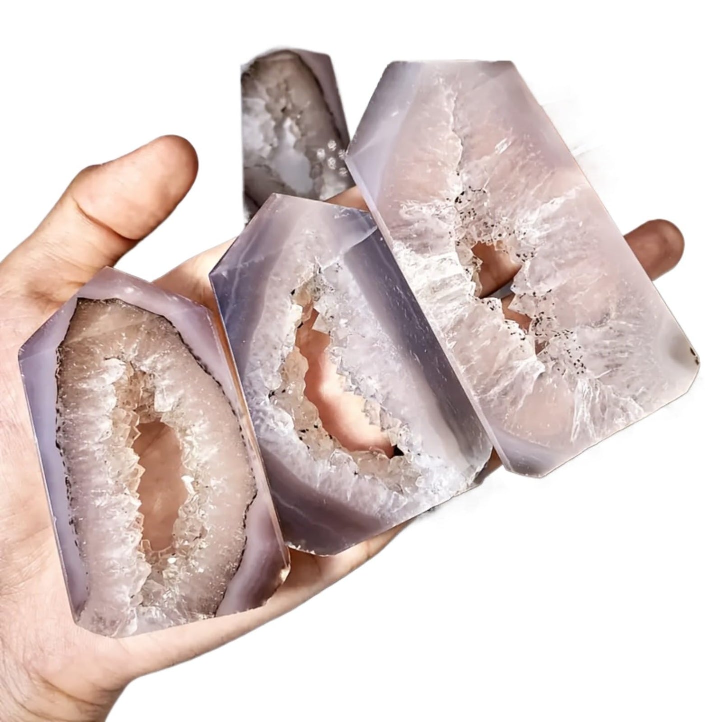 YOUNAIERZX Agate Geode Crystal Point Towers Healing Stones for Reiki Energy Grid Meditation and Spiritual Growth