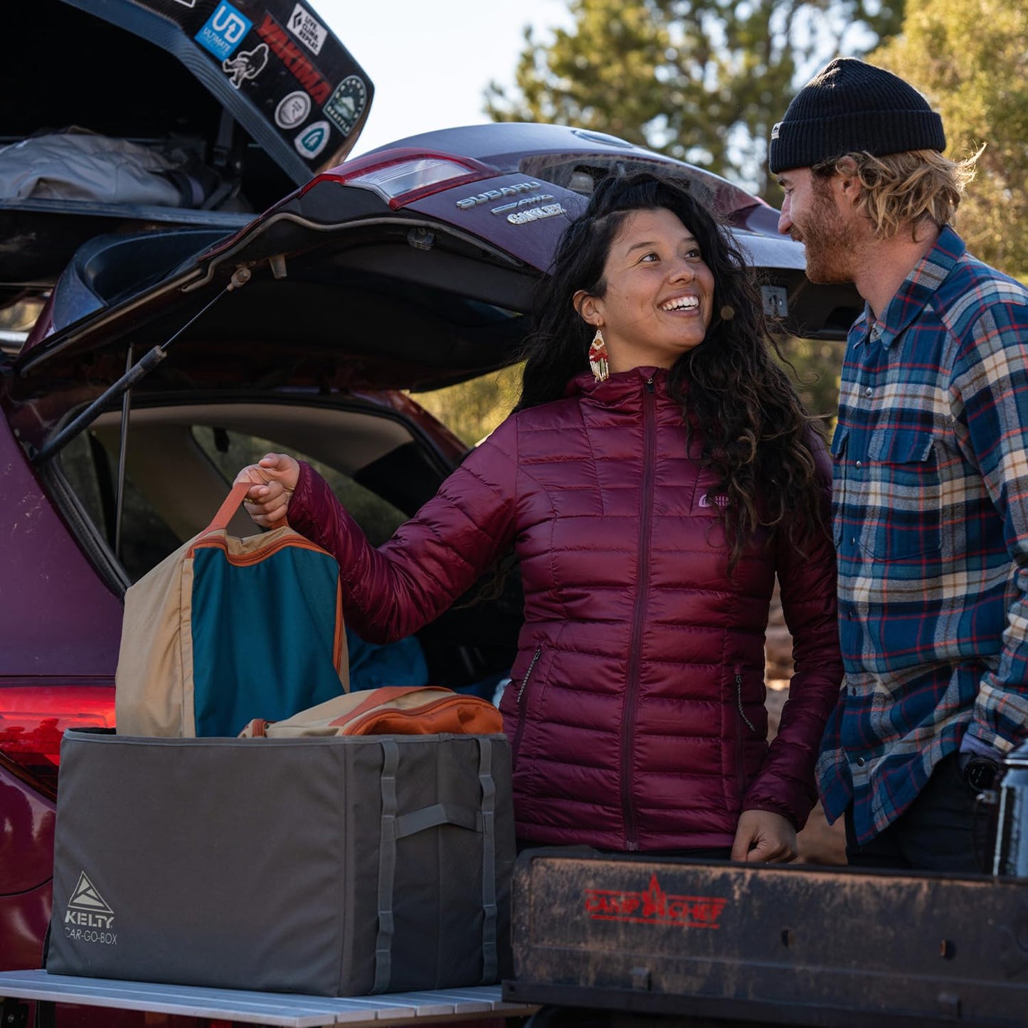 Kelty CARGO Box – Camping, Tailgating, Travel Organization Kit, Large Structured Tote + 3 Individual Pods Storage for Trucks, Vans, SUVs Cars – Color Coded Packing Cubes, Rugged + Water Resistant 45L