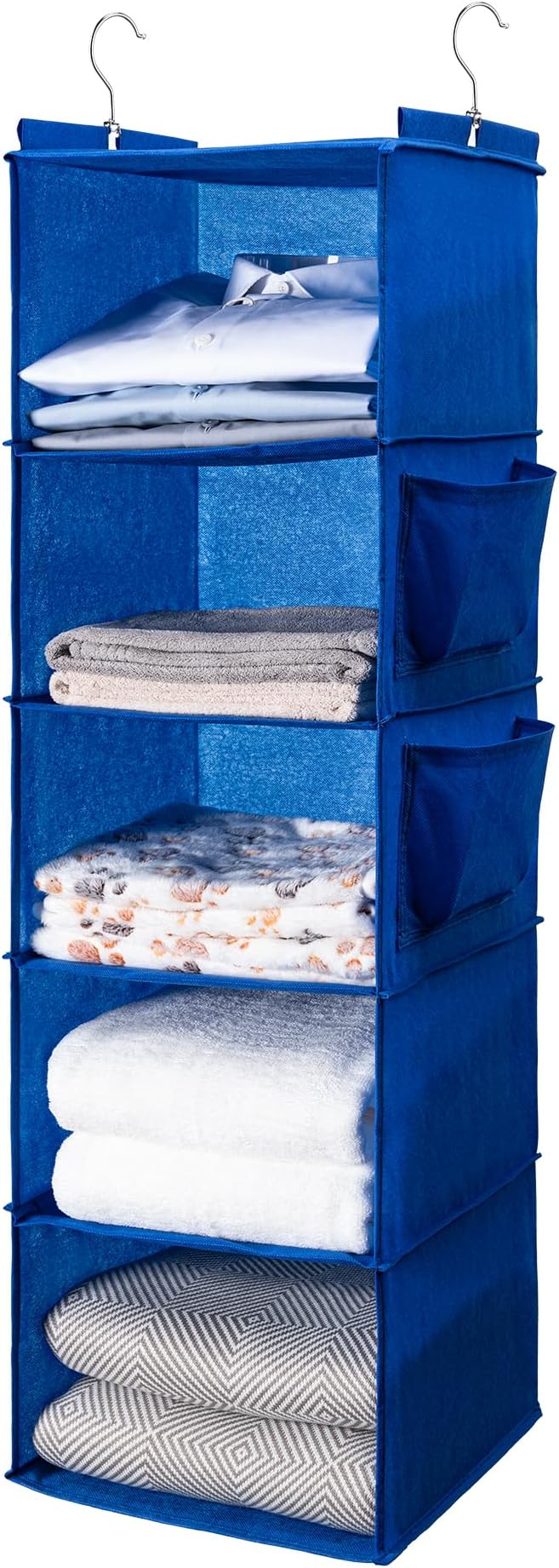 BOOMIBOO Hanging Closet Organize and Shelves，5-Hanging Shelf