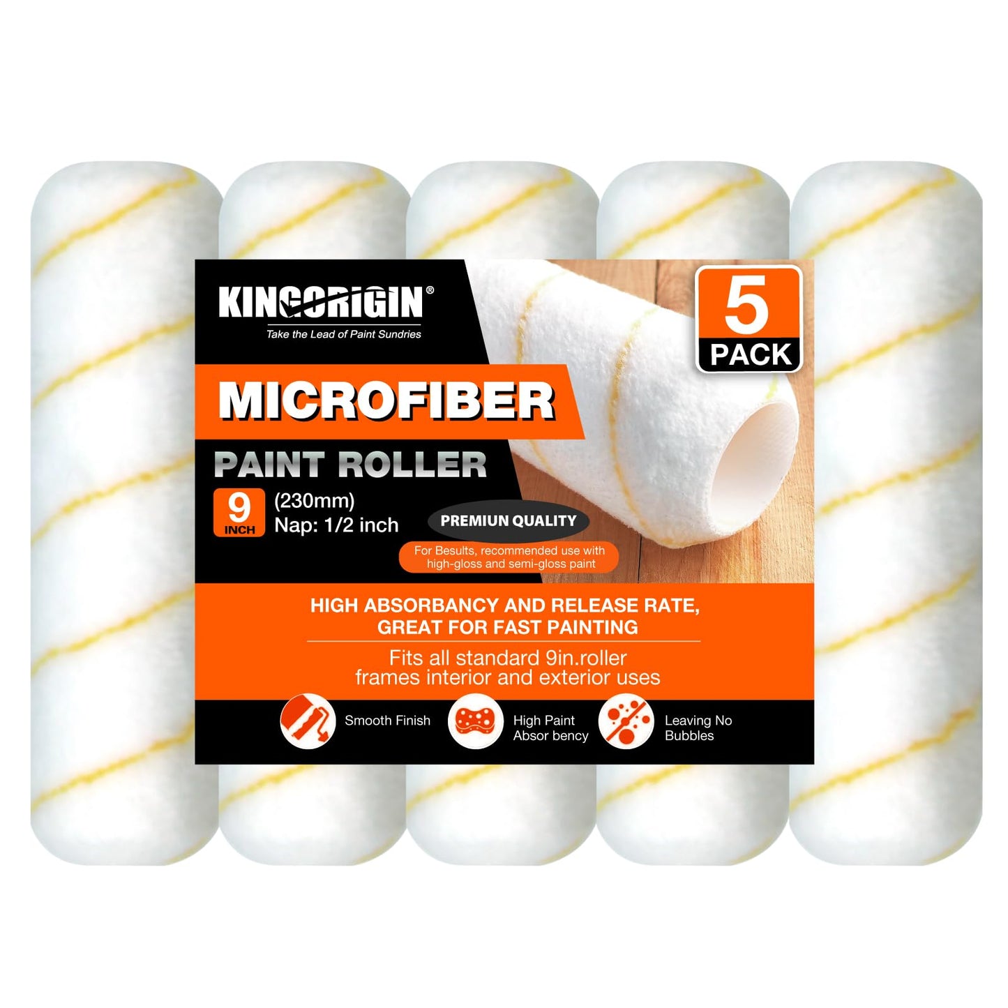 Foam Paint Roller, 10 Pack, 6 Inch High Density Foam Roller, Mini Paint Roller Covers for Smooth Paint Application, No Lint Shedding on Walls, Cabinets, Doors