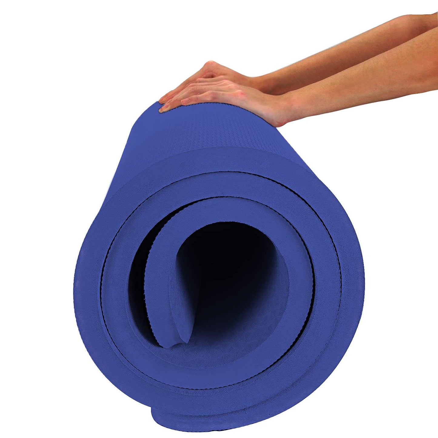 Hatha Yoga 4/5 inch TPE Yoga Mat Fitness & Exercise Mats Large Size 72"L x 32"W Non-Slip Anti-Tear For Women Men