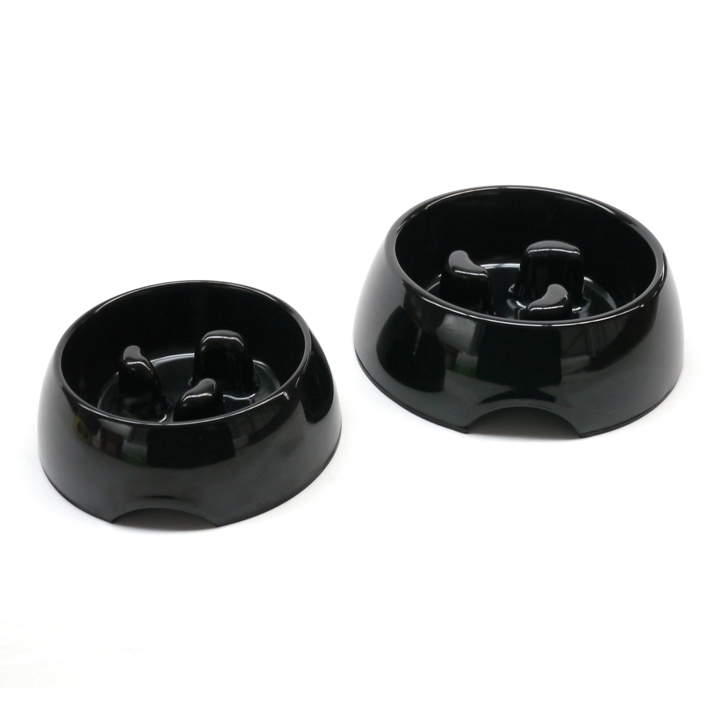 Rosewood Anti-Scoff Slow Feeder Dog Bowl – Large Heavy-Duty Melamine Food Bowl for Medium to Large Breeds – Aids Digestion & Reduces Gulping – Slip-Resistant, Durable & Easy to Clean – Black