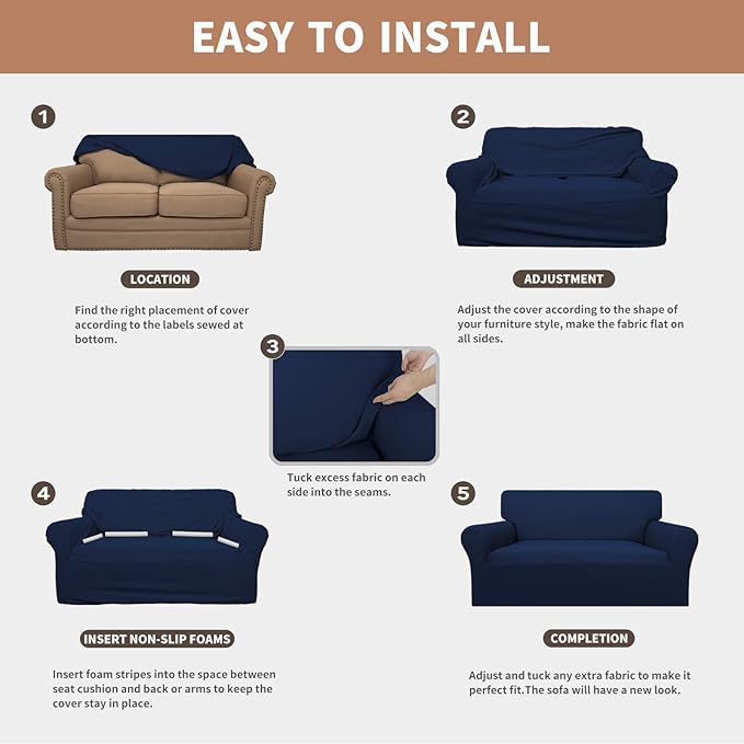 Easy-Going 100% Waterproof Chair Couch Cover, Dual Waterproof Sofa Cover