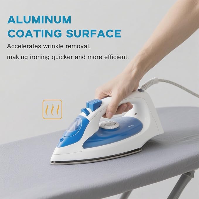 Small Ironing Board Cover 13"x43", RAINHOL Iron Board Replacement Cover and Pad
