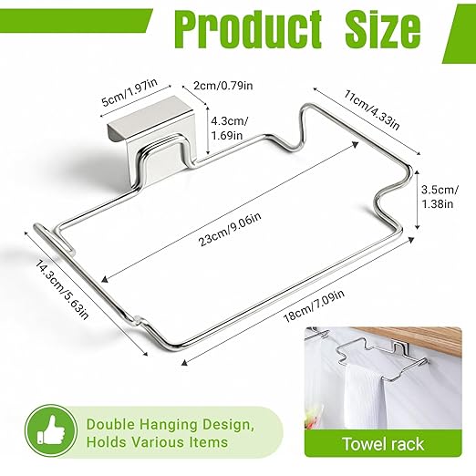 Trash Bag Holder, Stainless Steel Garbage Bag Holder Portable Under Sink Bag