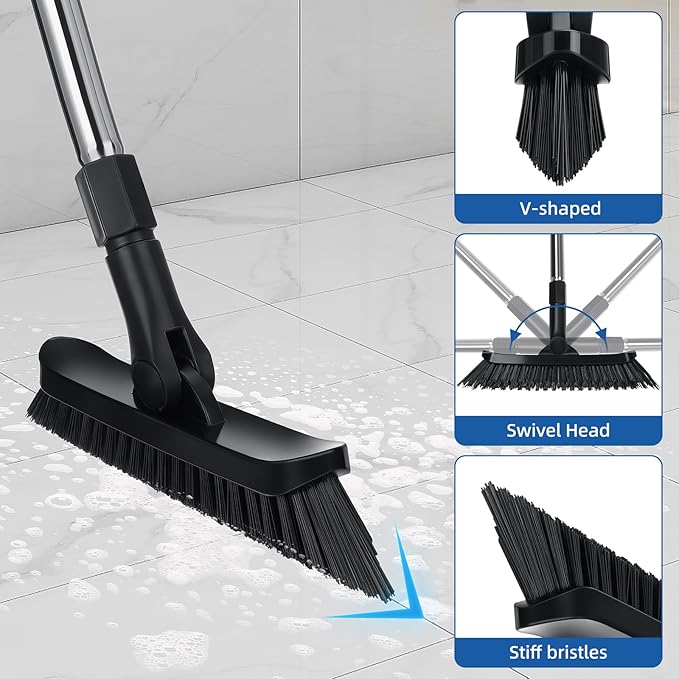 Qaestfy Grout Brush with Long Handle