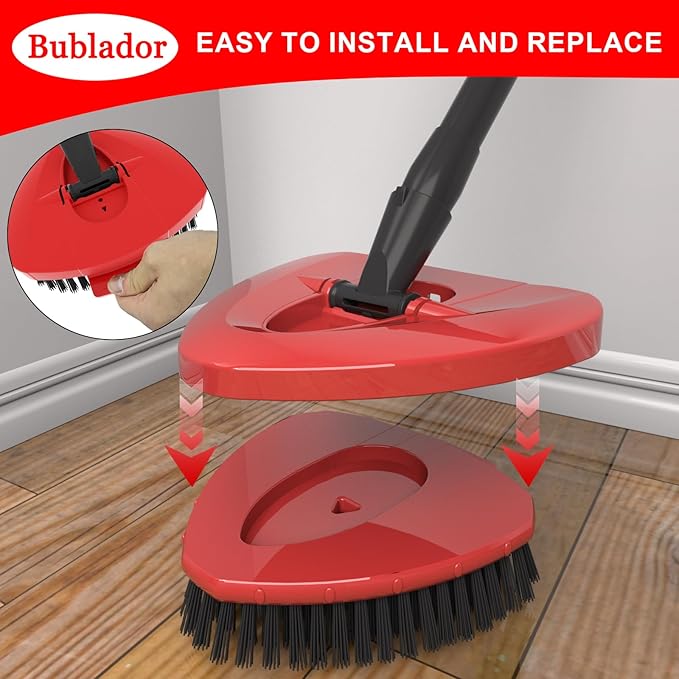 2 Pack Scrubber Mop Replace Head Compatible