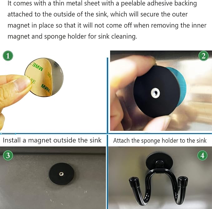 Pmsanzay Adjustable Magnetic Sponge Holder