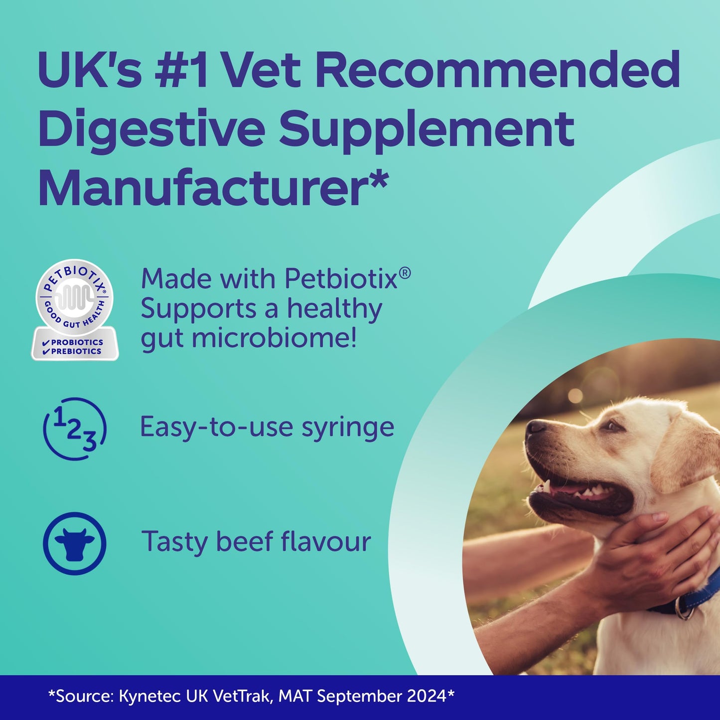 Protexin Pro-Kolin Digestive Support Paste for Cats & Dogs to Firm Poop, 15ml Syringe, Beef Flavour