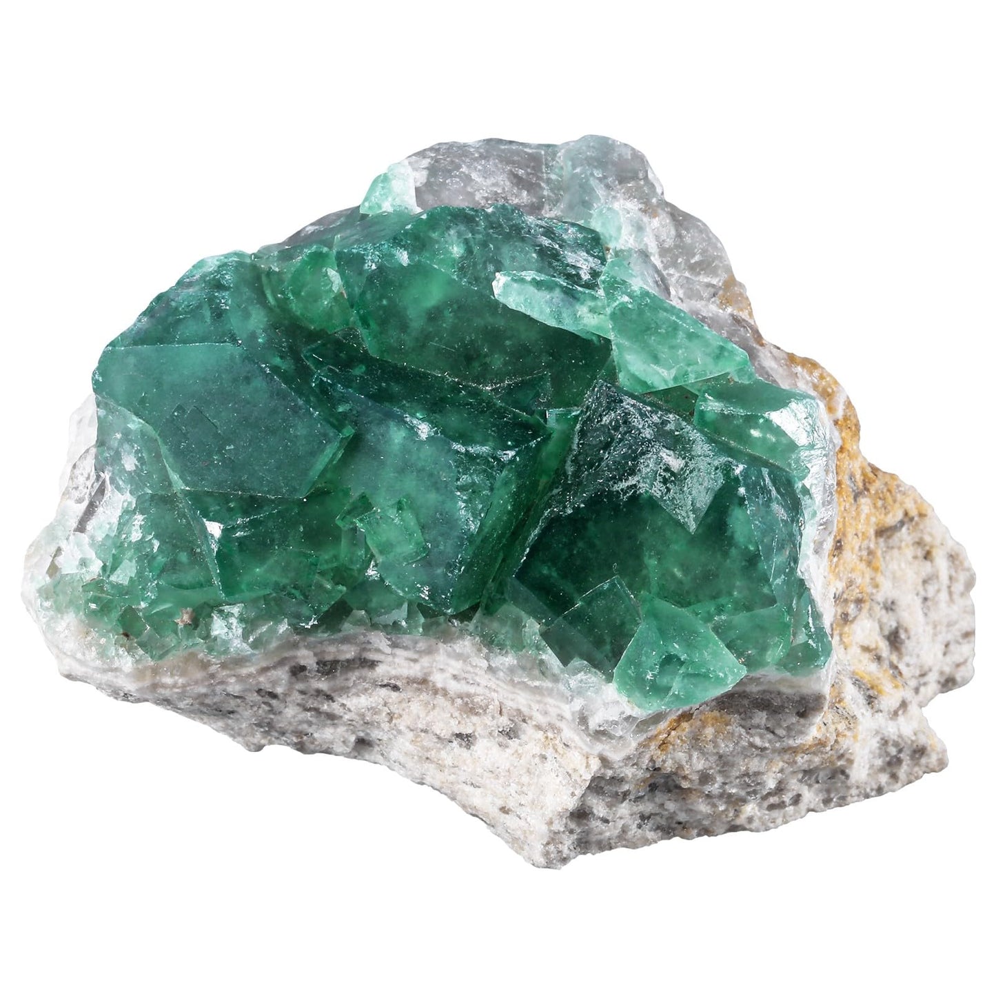 Rockcloud Natural Fluorite Crystal Geode Cluster Irregular Mineral Raw Stone Reiki Specimen for Chakra Meditation, 0.22-0.44 lb