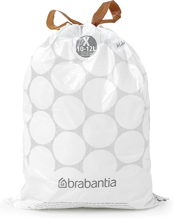 Brabantia PerfectFit Trash Bags Thick Plastic Trash Can Liners