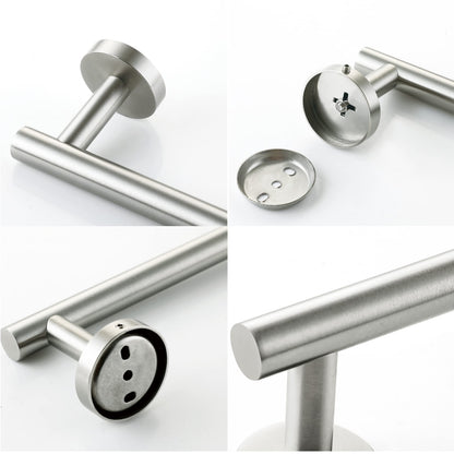 Nolimas Brushed Nickel Bath Towel Bar Single Bars Towel Rack Rod Classic Wall Mounted SUS304 Stainless Steel Bathroom Towel Holder Toilet Kitchen Towel Shelf Single Layer,24 inches