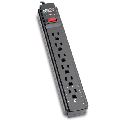 Eaton Tripp Lite series 6 Outlet Surge Protector Power Strip, 6ft Extension Cord, 900 Joules, 15A Circuit Breaker, UL Certified, Black (TLP606B)