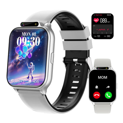 Kids Waterproof Smart Watch Boys with Fitness Tracker Sports Activity Pedometer Heartrate SpO2 Stress Monitor Flashlight APP HD Touch Screen Camera Games Music for 4-13 Years Old Boys Gifts for Kids