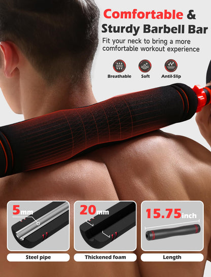 Adjustable Dumbbells, 20/30/40/55/60/70/80/90lbs Free Weights Dumbbells Convertible 2 or 3 in 1 Set Used as Barbell, Kettlebells, A Pair of Lightweight for Home Gym