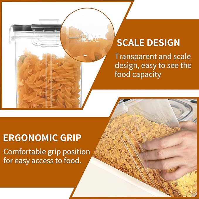 Cereal Containers Storage Set, Cereal Dispensers