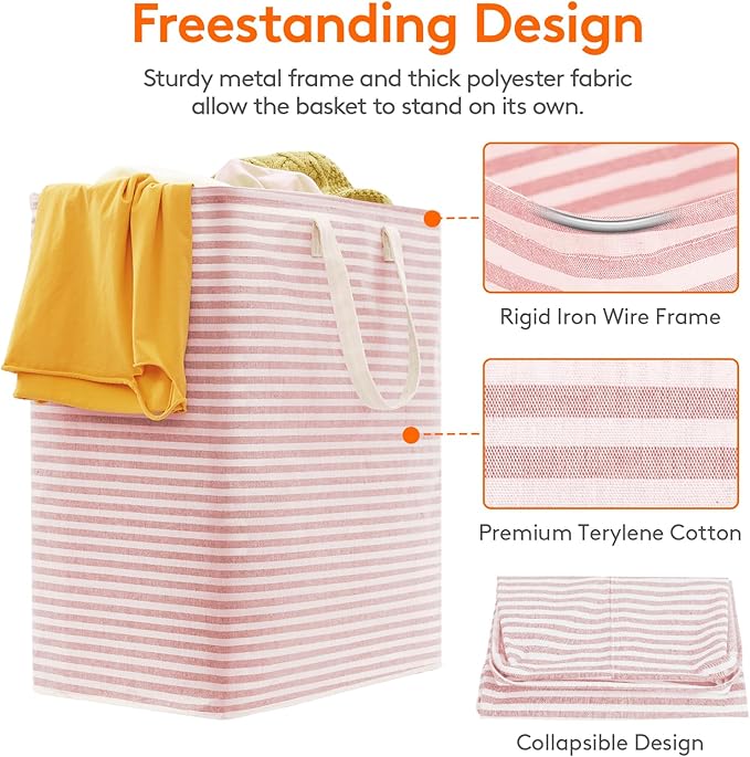 Lifewit 2 Pack Laundry Hamper Large Collapsible Laundry Baskets, Freestanding