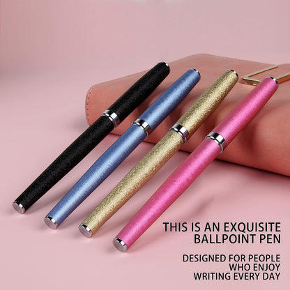 Zalantan Nice pens,luxury pen with cace,fancy pens Ballpoint Pen Smooth writing experience stylish design effortless writing executive pen-Gift Box with 0.5mm Black Extra 2 Refill (Blue)