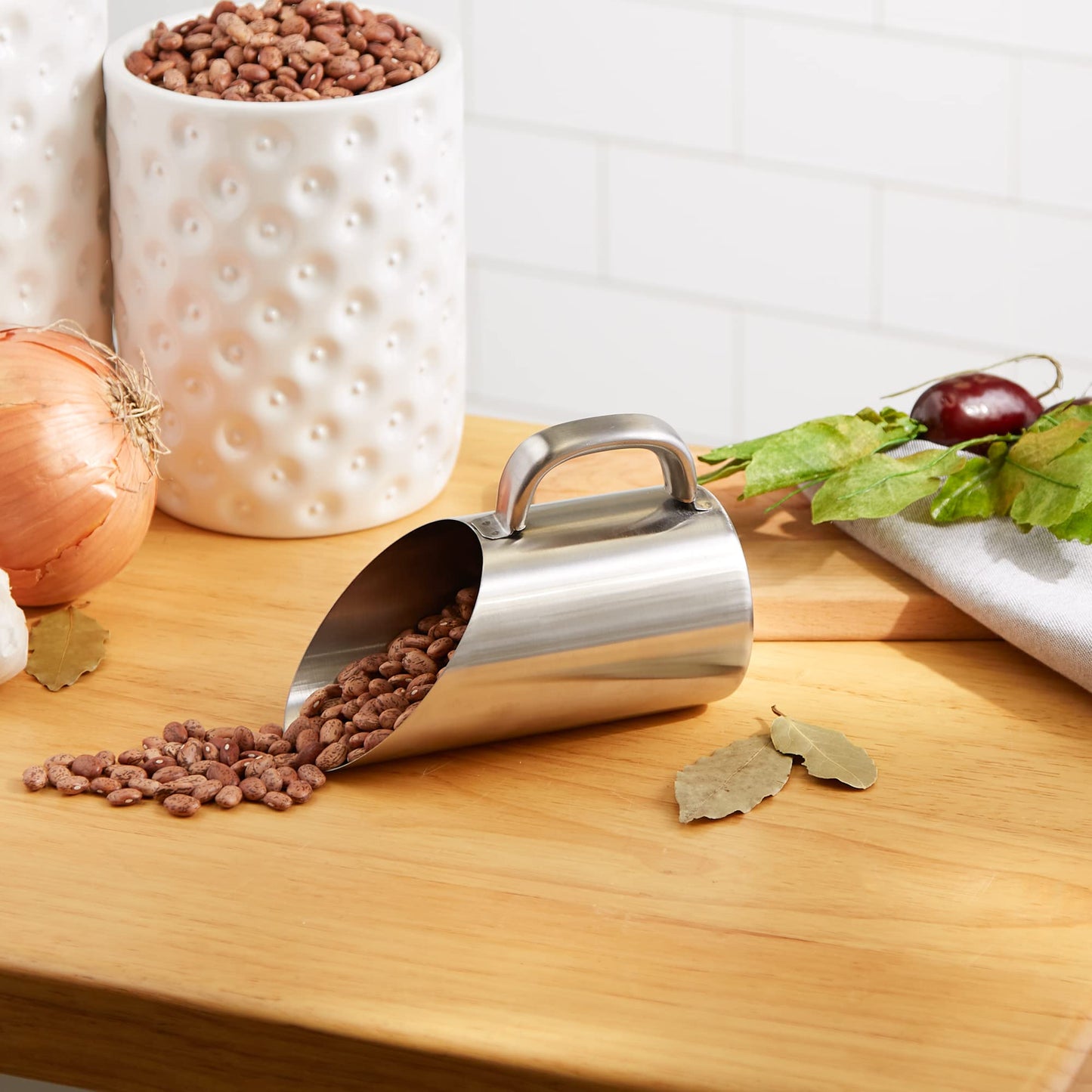 RSVP International Endurance Kitchen Collection Measuring Tools, Dishwasher Safe, Scoop & Measure, Stainless Steel