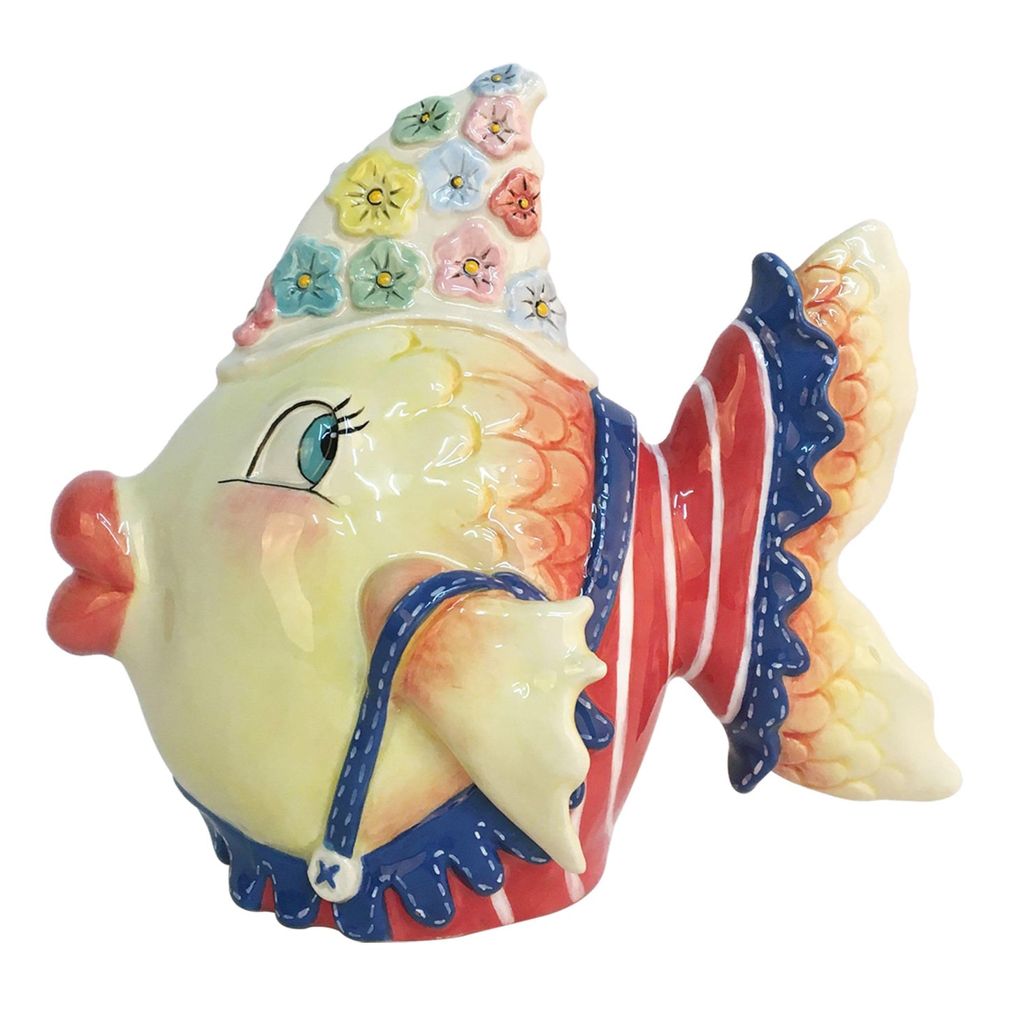 Blue Sky Clayworks Fish Figurine, 8.375" L x 5.25" W x 7.25" H
