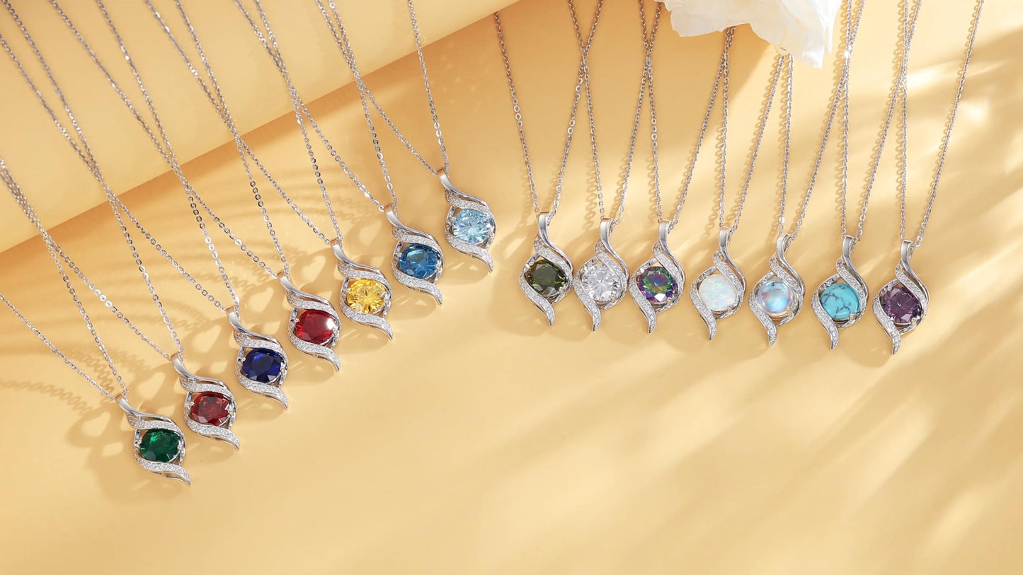FANCIME February Birthstone Necklace for Women Round Amethyst Necklace S925 Sterling Silver full Love Birthday Gifts for Mom Women, 16"+2" Inches
