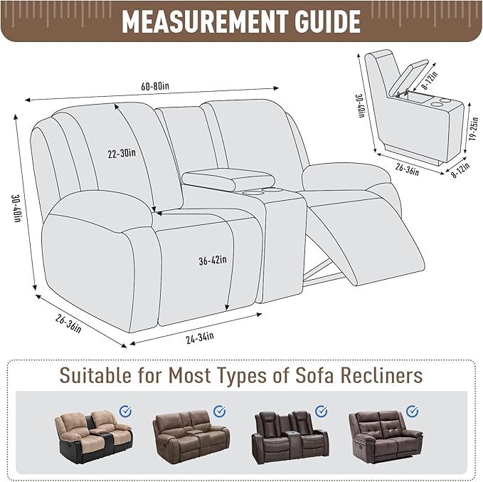 TAOCOCO Loveseat Recliner Cover