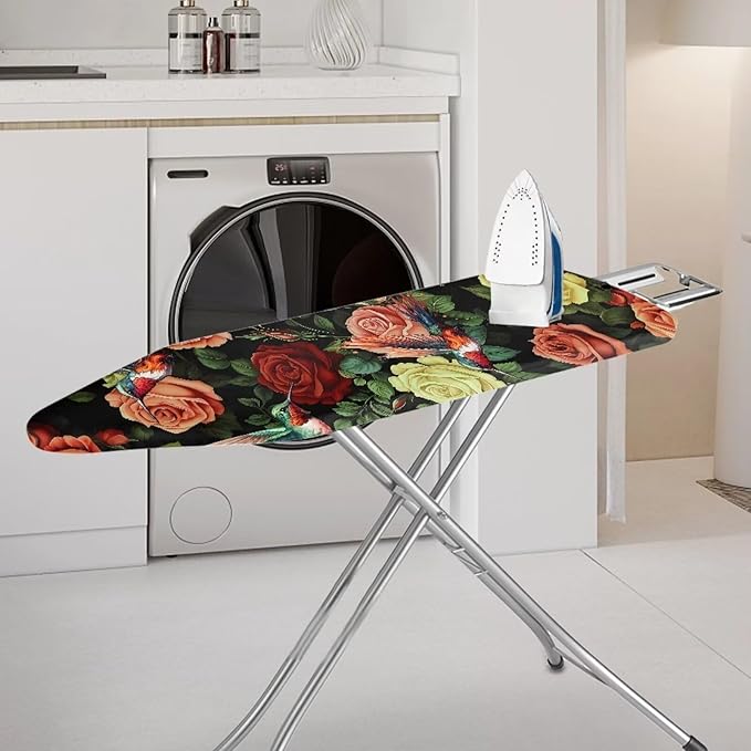 Hummingbird Rose Ironing Board Cover Standard Size 15 x 54 Stain Resistant