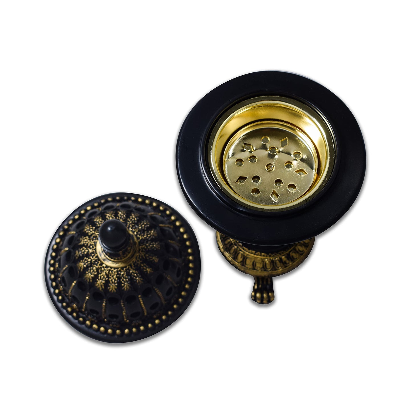 AM Lux Globe Incense Burner - Bakhoor Cone Holders | Frankincense Burner Charcoal | Mabkhara | for Office & Spiritual Decor (Brown)
