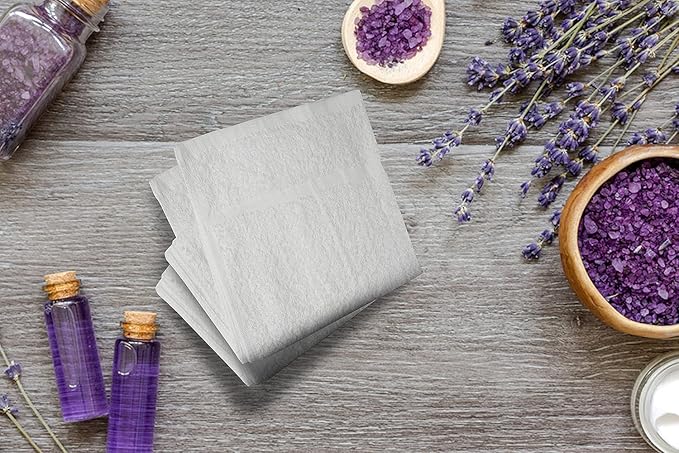 Basic Hand Towels 16x26 Inches – Pack of 12 – White Color – Soft and Absorbent