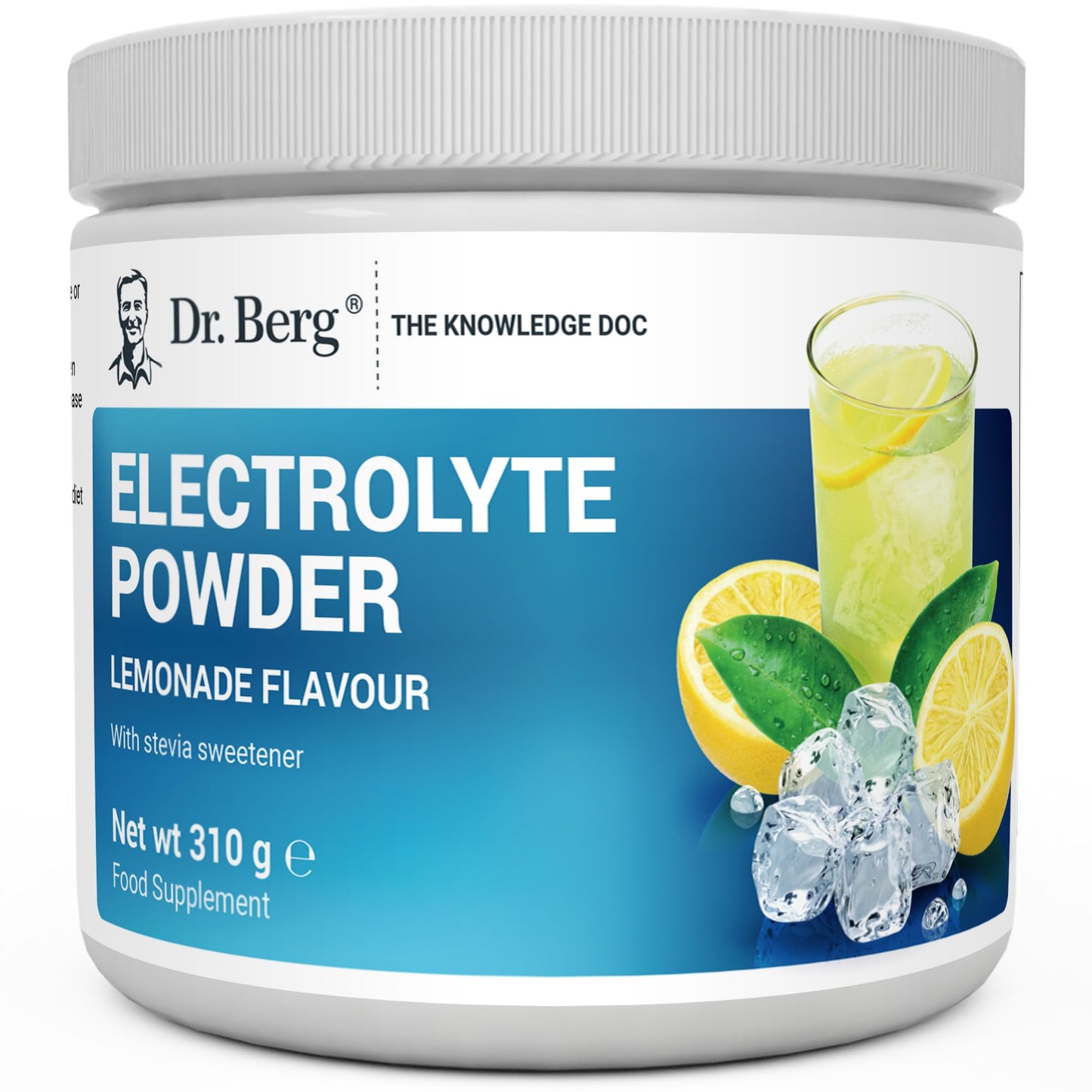 Dr. Berg Zero Sugar Hydration Keto Electrolyte Powder - Enhanced w/ 1000 mg of Potassium & Real Pink Himalayan Salt (NOT Table Salt) - Lemonade Flavor Hydration Drink Supplement - 50 Servings