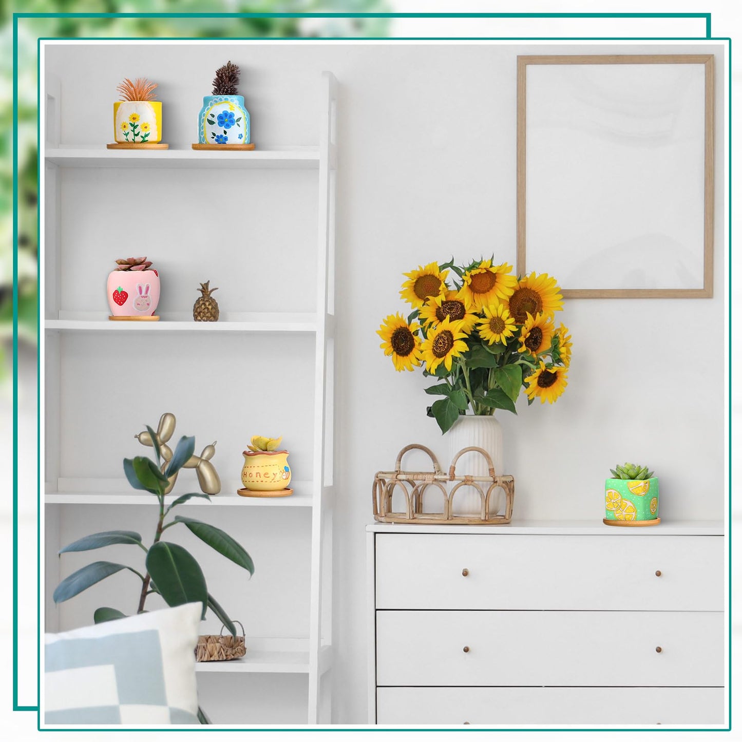 Maxdot 12 Sets 3 Inch DIY Ceramic Succulent Planters Pots to Paint Unpainted Ceramic Paintable Flowerpots Paint Your Own Flower Pot Pottery Painting Craft Kit for Gardening Draw Gifts