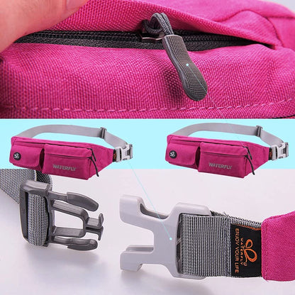 WATERFLY Fanny Pack Slim Soft Polyester Water Resistant Waist Bag Pack for Man Women Carrying iPhone 8 Samsung S6