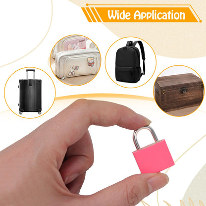 Bonsicoky 6 Pack Suitcase Locks with Keys - Multicolor Metal Luggage Padlocks - Mini Keyed Padlocks for Suitcase, Backpack, Boxes, Travel Bags, Locker