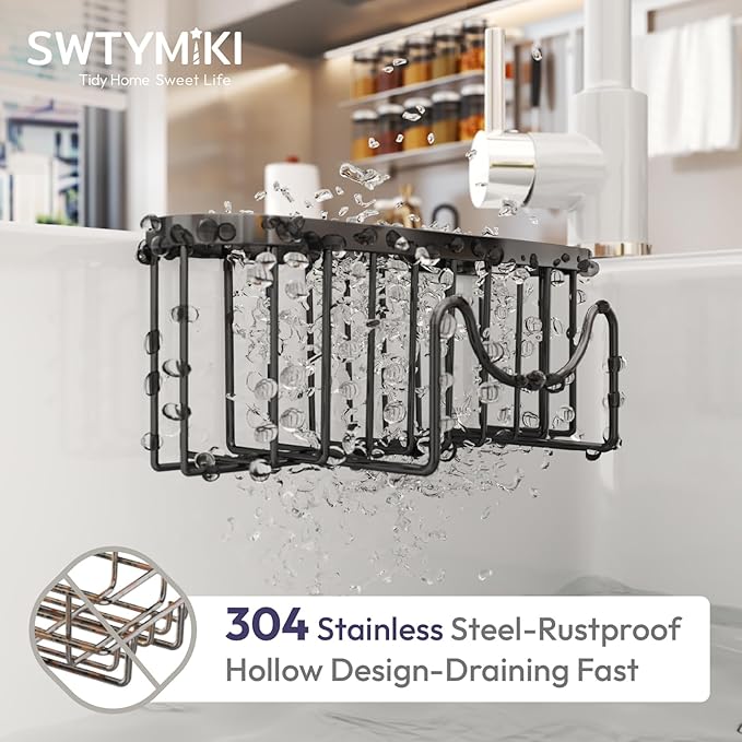 SWTYMIKI Sponge Holder for Kitchen Sink