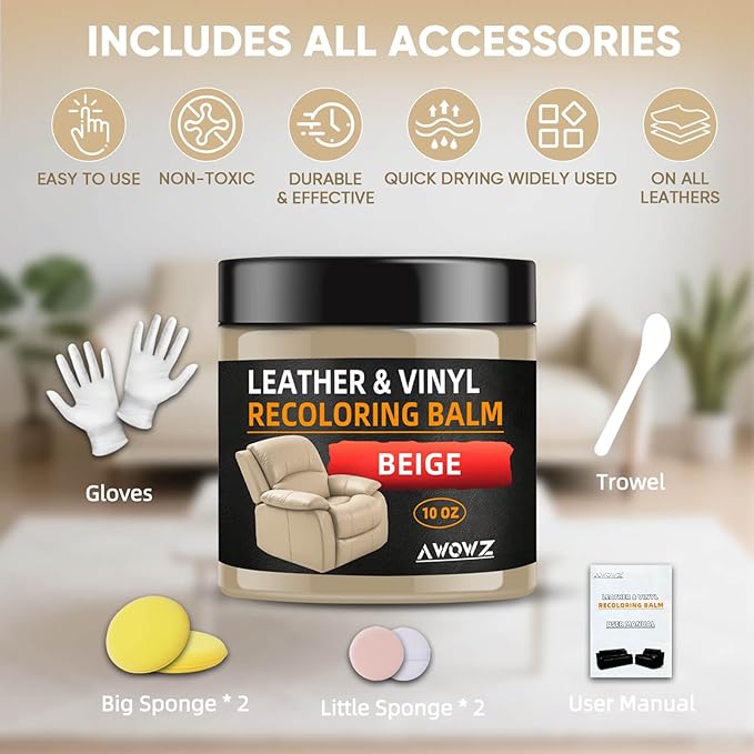 Leather Recoloring Balm for Faded Leather