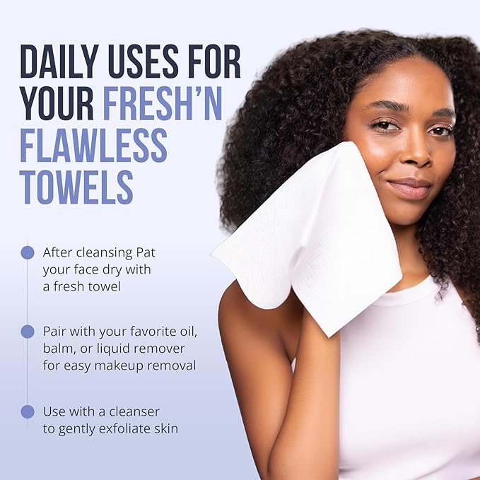 Zev Fresh’n Flawless Face Towels, Disposable Face Towelette
