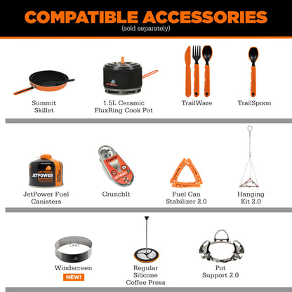 Jetboil Flash 1.0L Portable Fast Boil Stove for Camping and Backpacking with 1-Step Auto Ignition, Propane/Isobutane Burner with Cooking Cup, Dark Camo