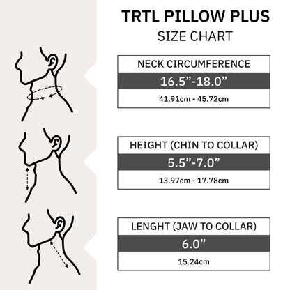 trtl Pillow Plus - Adjustable Neck Pillow for Traveling - Plane Pillow with Foam Padding for Head and Neck Support - Machine Washable - Waterproof Carry Bag - Charcoal