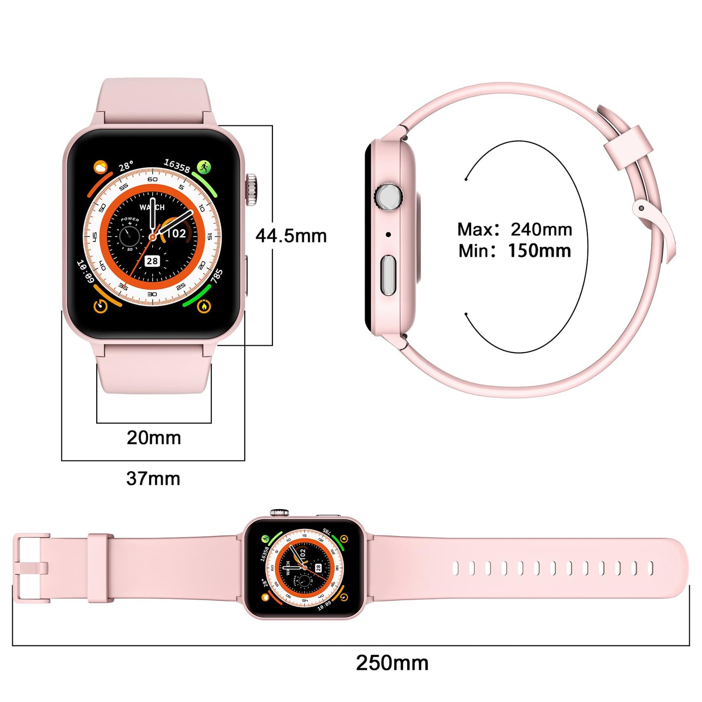 Blackview Smart Watch for Women - Answer/Make Calls & AI Voice, 1.85" Fitness Watch with Heart Rate SpO2 Sleep Monitor, 100+ Sports Modes Activity Tracker, Step Counter Smartwatch for iOS Android