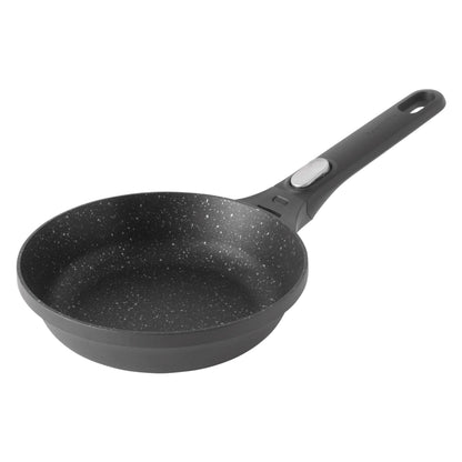 BergHOFF GEM Non-Stick Cast Aluminum Frying Pan 8" 1.2 qt. Black Stay-Cool Detachable Handle Ferno-Green PFOA-Free Induction Cooktop Fast Heating Oven Safe