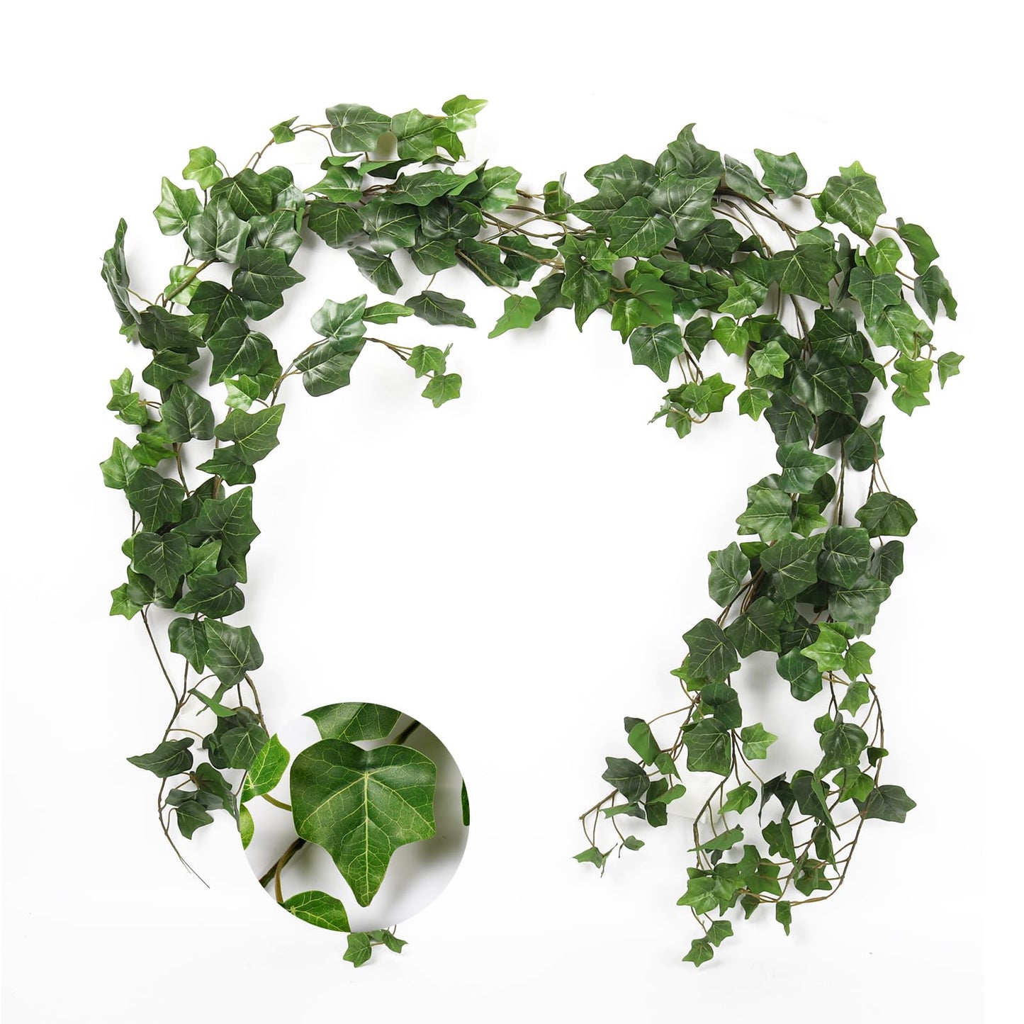 RECUTMS Artificial Ivy Vines Ivy Garland 2Pcs 74.8inch Fake Vines Hanging Plants with Silk Leaves Greenery Spring Decor for Indoor Outdoor Wedding Home Kitchen Garden Office