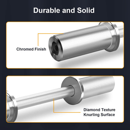 Uboway Olympic Dumbbell Handles: 20" Dumbbell Set for 2" Olympic Weight Plates, Weight Lifting Handles with 2 Pair of Spring Collars, Home Gym Accessories
