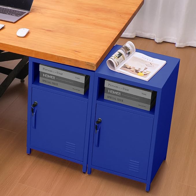 ALBAD Compact Metal Nightstand