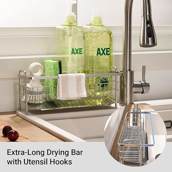Sponge Holder for Kitchen Sink BANJEKT Sink Caddy Dish Sponge Holder Rustproof